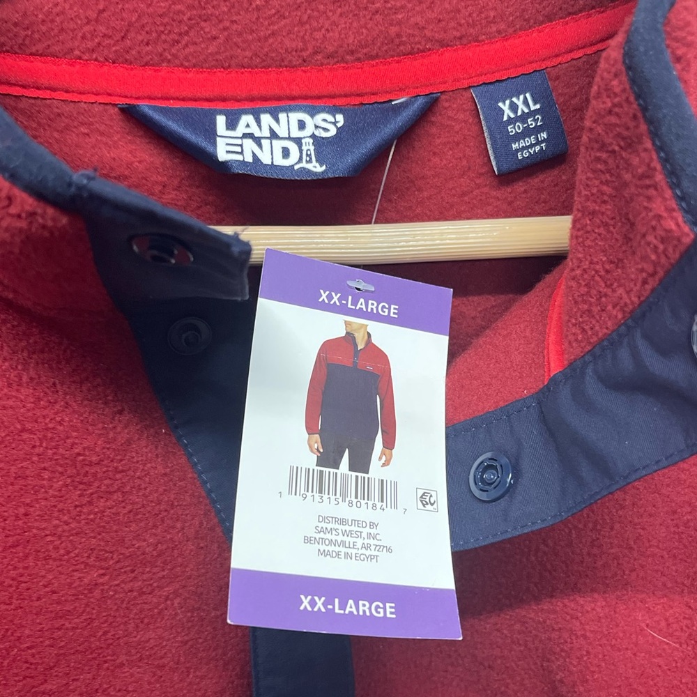 Lands‎ End NWT Blue and Red Pullover Size XXL - Picture 2 of 3